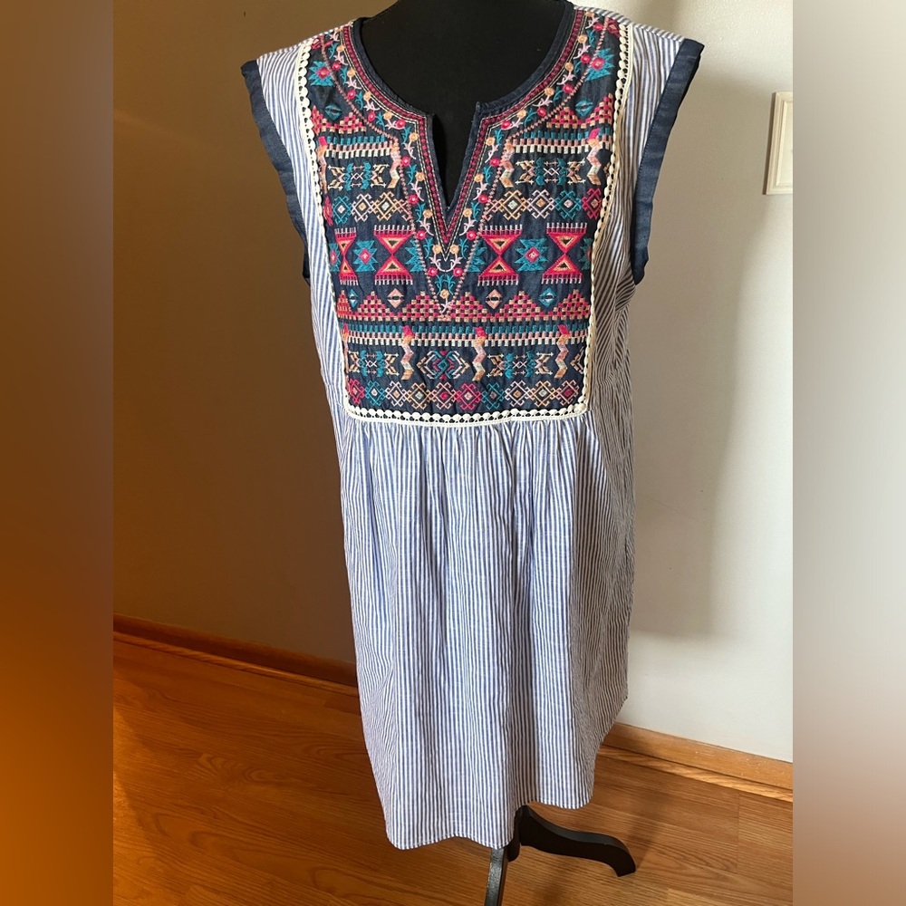 Savanna‎ Jane Boho Embroidered Dress Large